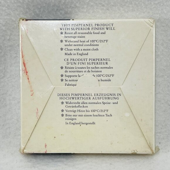 England Pimpernel Coaster Set 4 Cork 4.25” Square Fruit Spring Summer Gardening - Picture 4 of 8